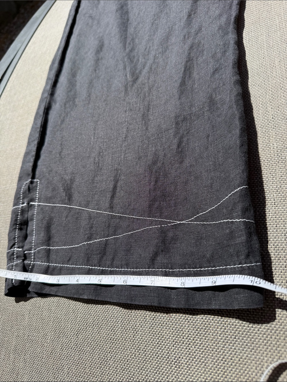 Relaxed Washed Black Bodil Two-Piece Linen Set - Picture 10 of 11